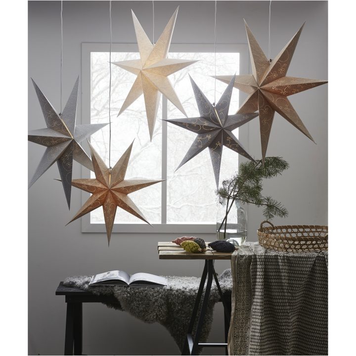 Papirstjerne Decorus Sølv Star Trading 63 cm – billede 8