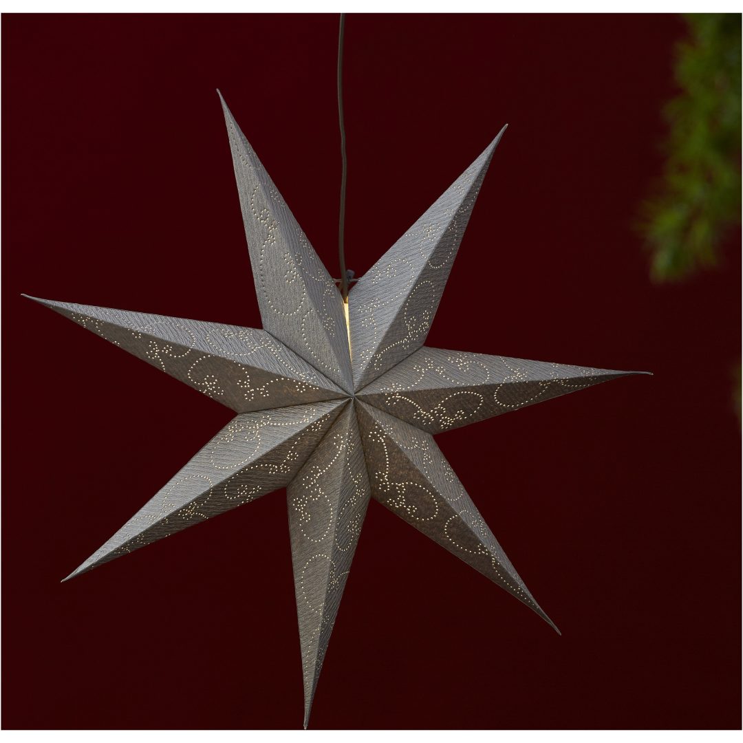 Papirstjerne Decorus Sølv Star Trading 63 cm – billede 7