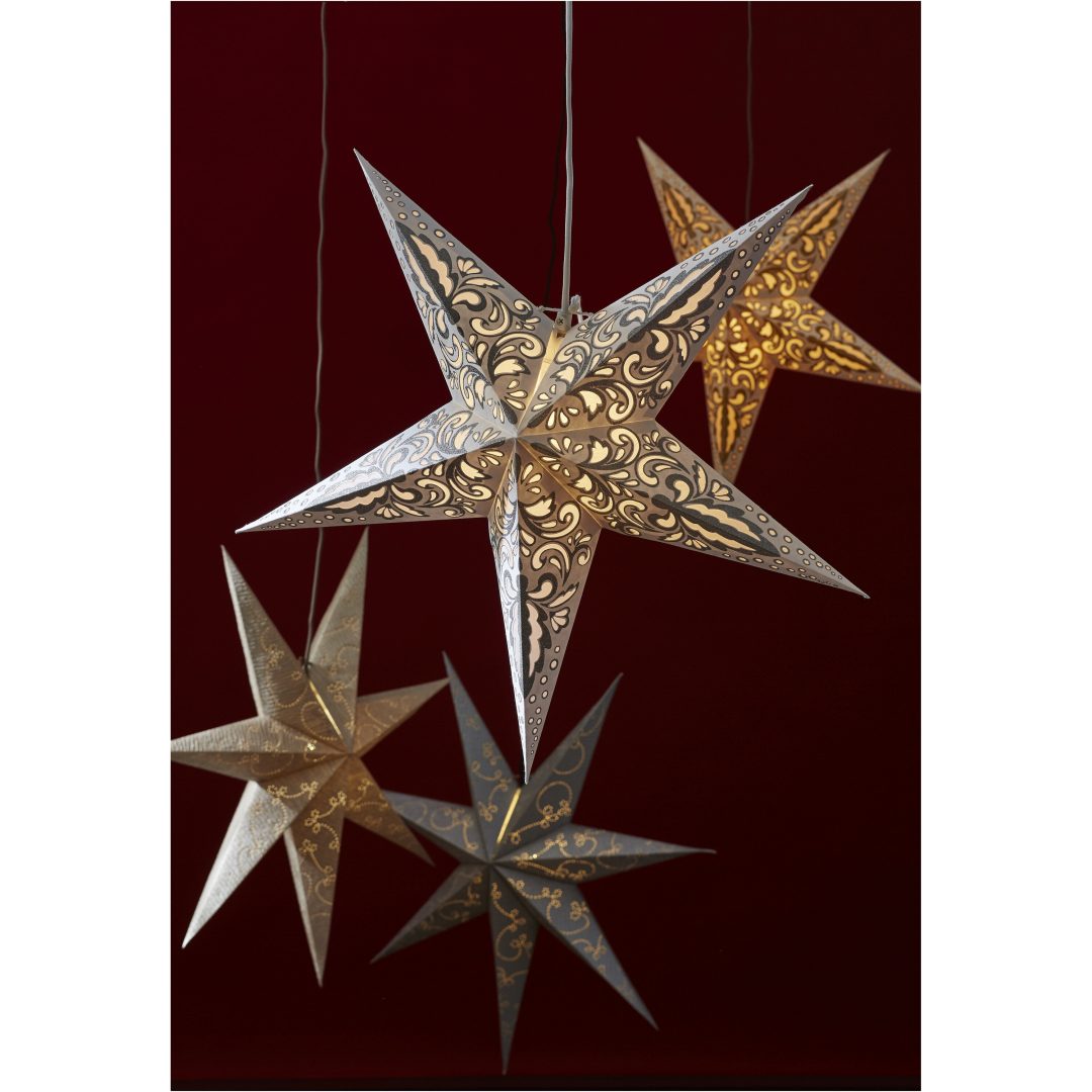 Papirstjerne Decorus Sølv Star Trading 63 cm – billede 3