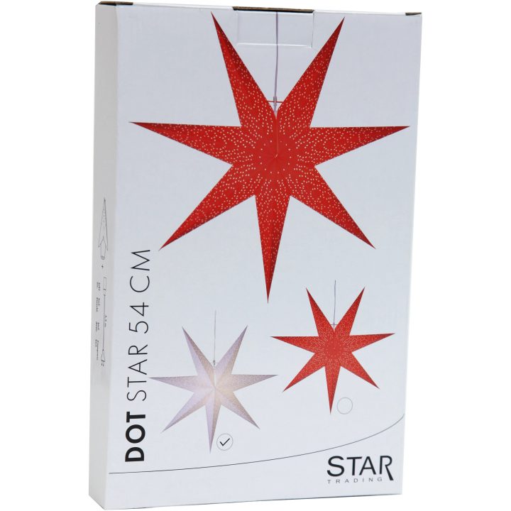 Papirstjerne Dot Hvid Star Trading 54 cm – billede 6