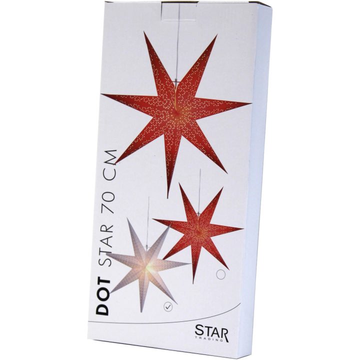 Papirstjerne Dot Rød Star Trading 70 cm – billede 3