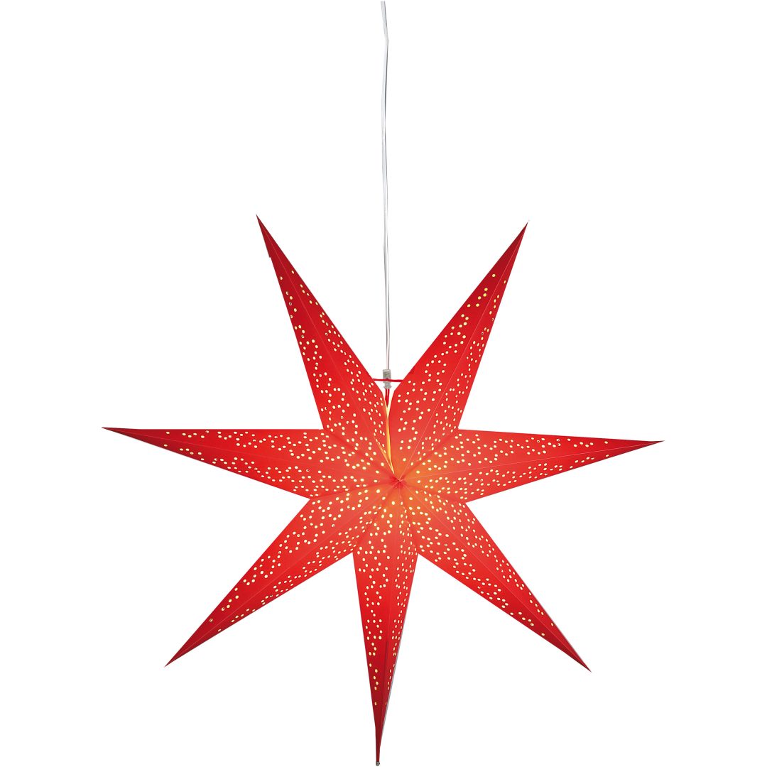 Papirstjerne Dot Rød Star Trading 70 cm
