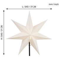 Papirstjerne Frozen Hvid Star Trading