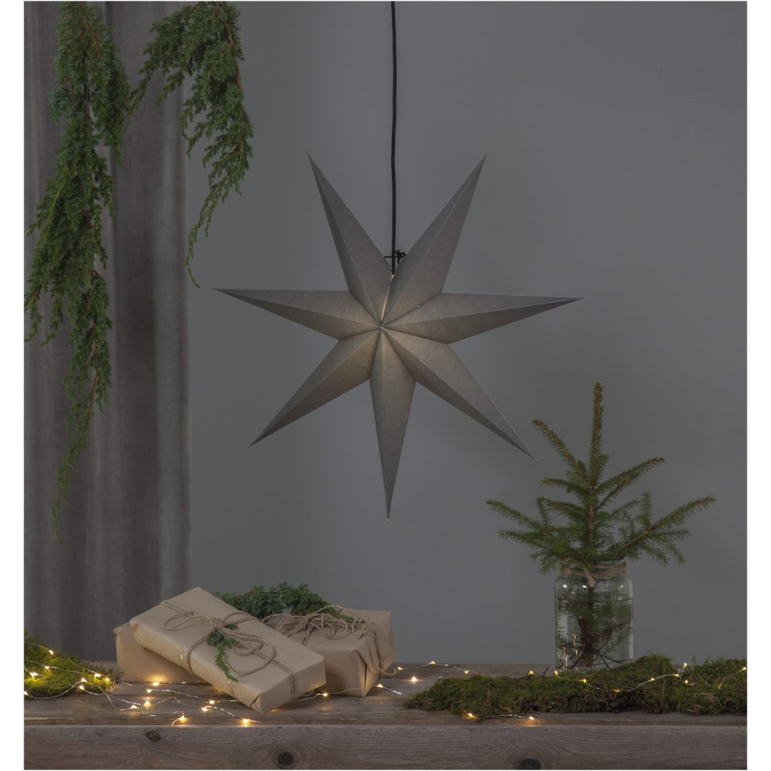 Papirstjerne Ozen Grå Star Trading 70 cm – billede 10