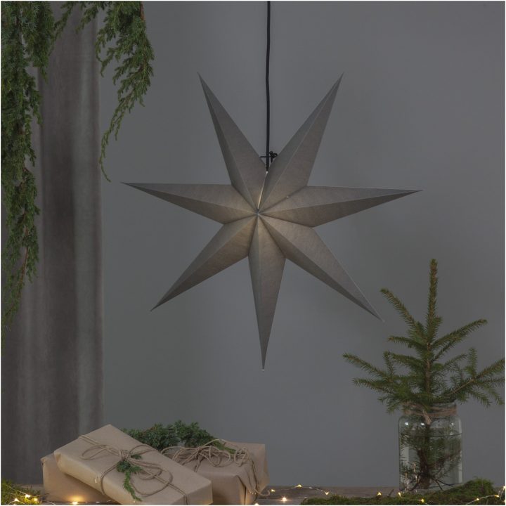 Papirstjerne Ozen Grå Star Trading 70 cm – billede 10