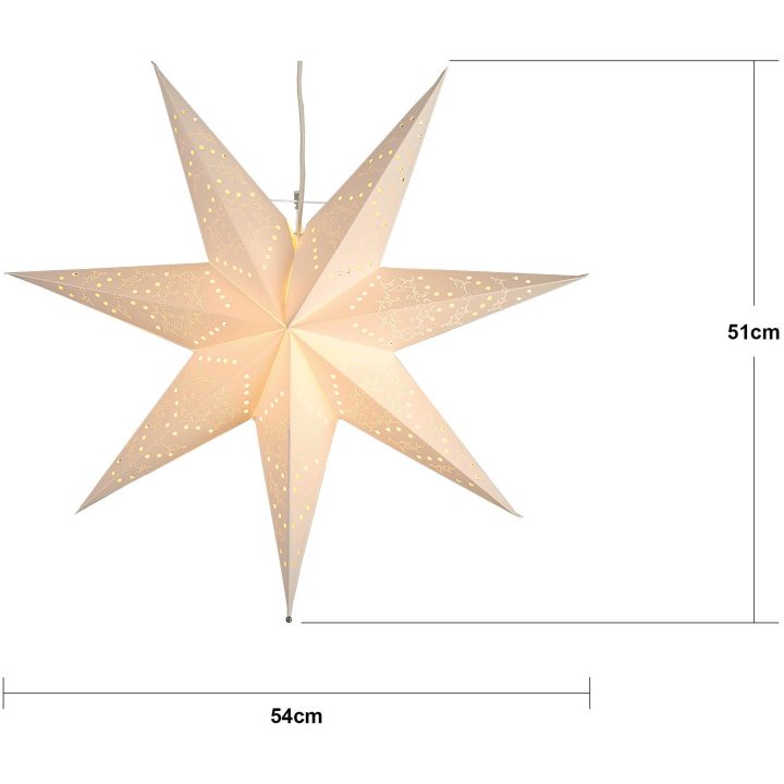 Papirstjerne Sensy Hvid Star Trading 54 cm – billede 5