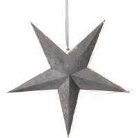 Papirstjerne Velvet Grå Star Trading