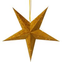 Papirstjerne Velvet Guld Star Trading