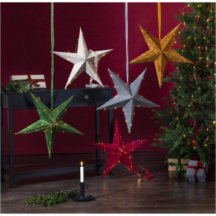 Papirstjerne Velvet Rød Star Trading – billede 3