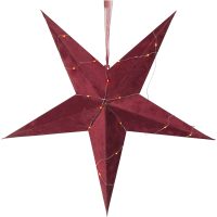 Papirstjerne Velvet Rød Star Trading