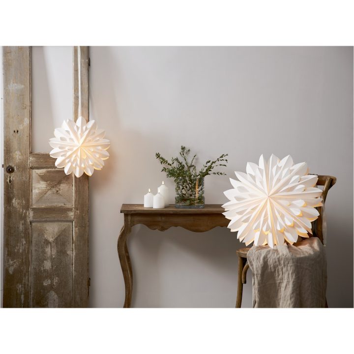 Pappersstjärna Clipp Vit Star Trading 40 cm – billede 4