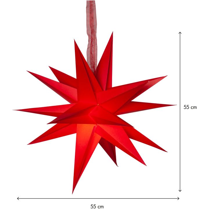 Pappersstjärna December Röd Star Trading – billede 3
