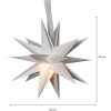 Pappersstjärna December Vit Star Trading – miniature 5