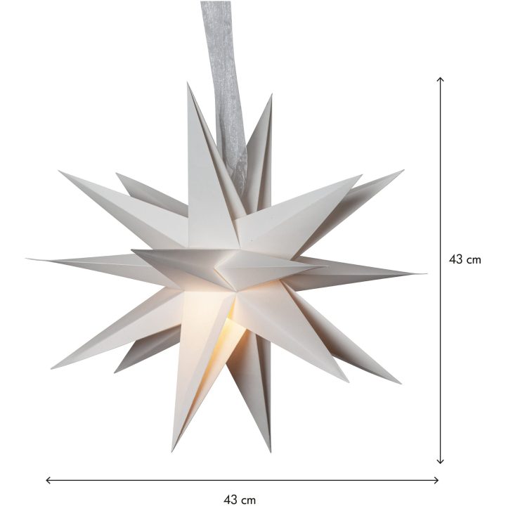 Pappersstjärna December Vit Star Trading – billede 5