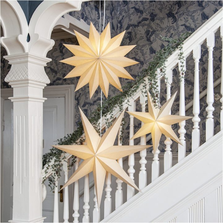 Pappersstjärna Plain Beige Star Trading – billede 2