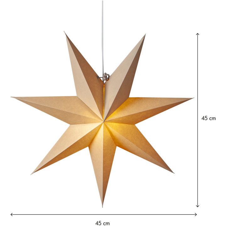Pappersstjärna Plain Beige Star Trading – billede 4