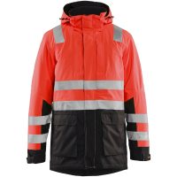 Parkacoat 44951987 Hi-vis rød/sort BLÅKLÄDER