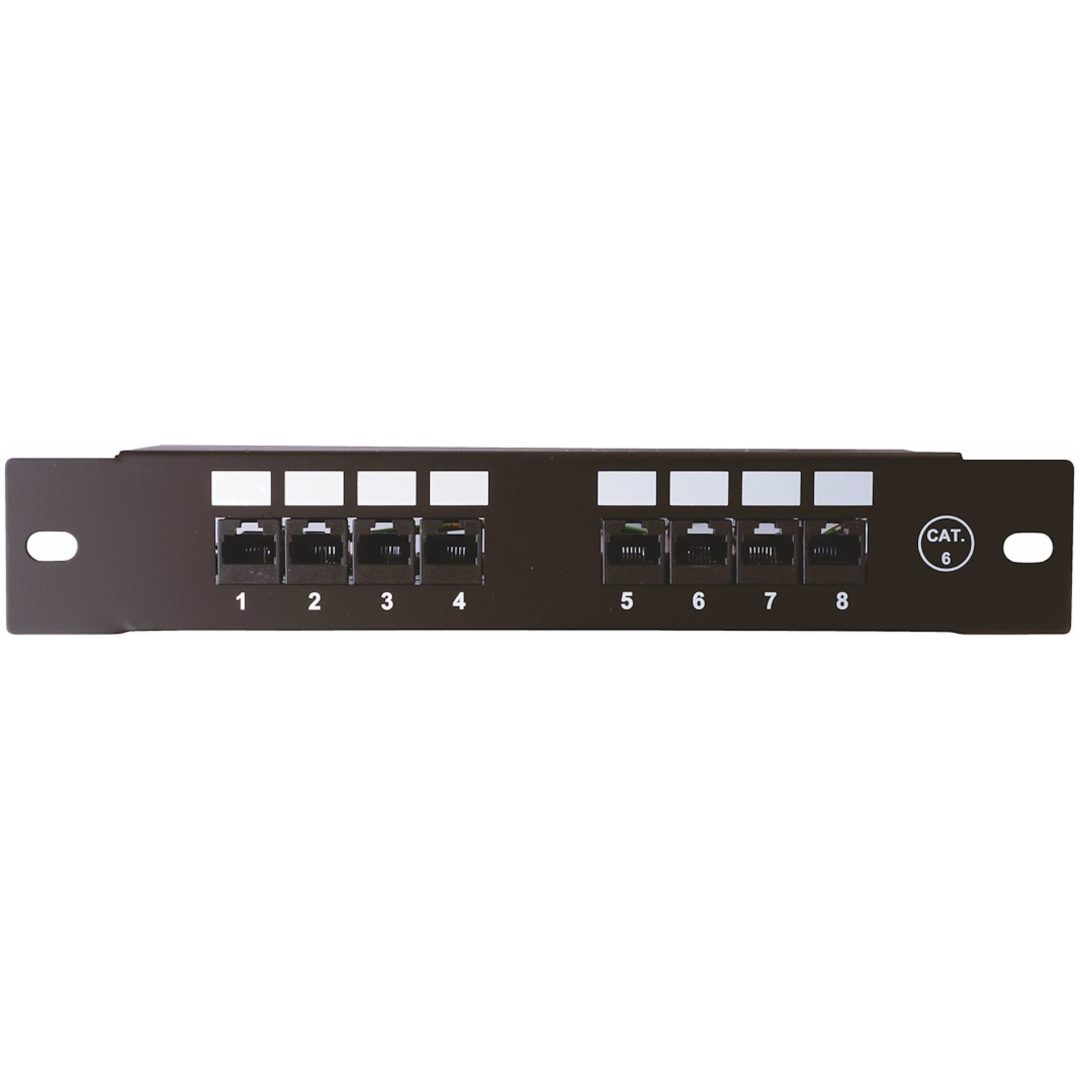 Patchpanel 10" Cat.6, Uskærmet, 8-porte MALMBERGS