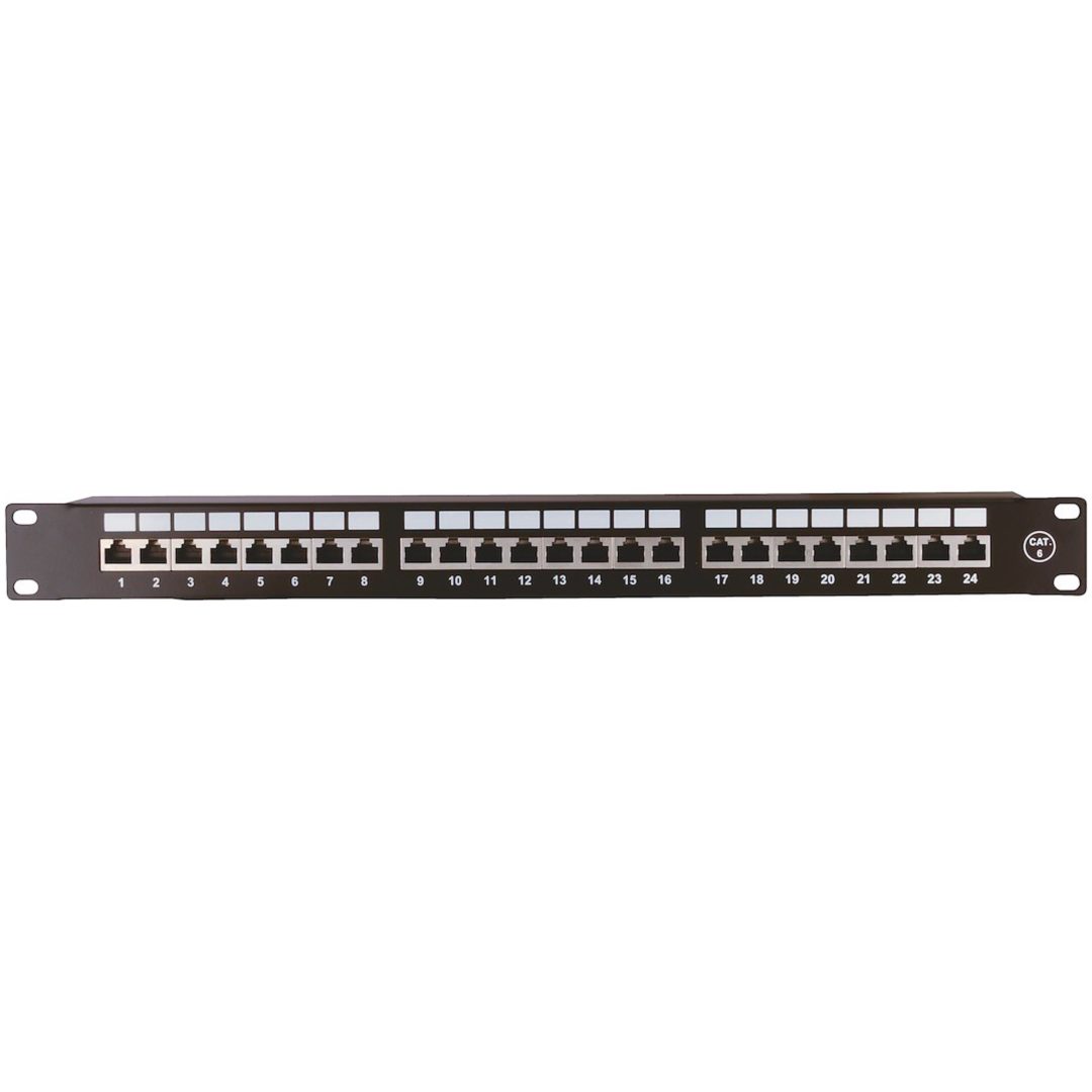 Patchpanel 19" Cat.6, Skærmet, 24-porte MALMBERGS