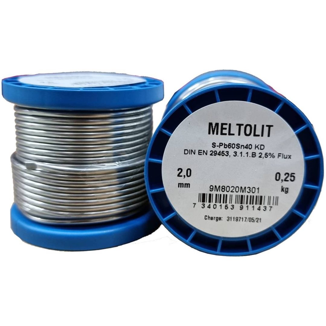 Pb60Sn40 "KD" MELTOLIT LODDETRÅD PB60SN40 KD 2,0MM 250G
