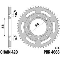 PBR Rear Sprocket Steel Standard - 420