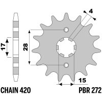PBR Steel Standard Front Sprocket - 420