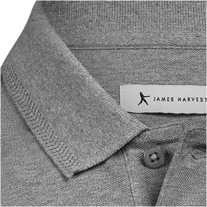 Piké Supreme Stretch Gråmelerad James Harvest – billede 6
