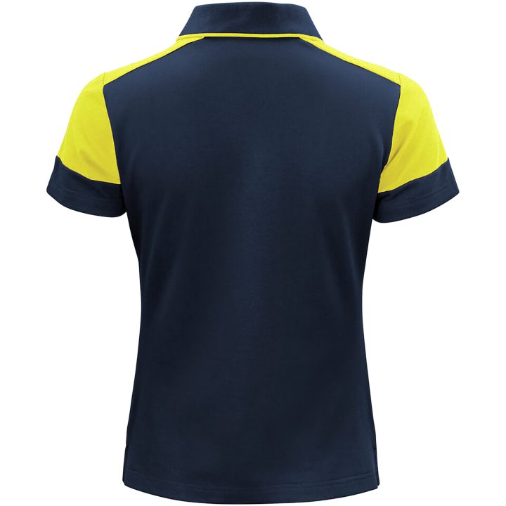Pikétröja Dam Prime Marinblå/neongul Printer PRIME XS – billede 2