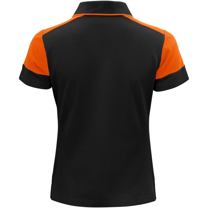 Pikétröja Dam Prime Svart/orange Printer PRIME XS – billede 2