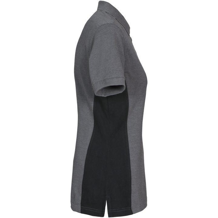 Pikétröja Dam Selma Gråmelerad/blac Mac One XS – billede 3
