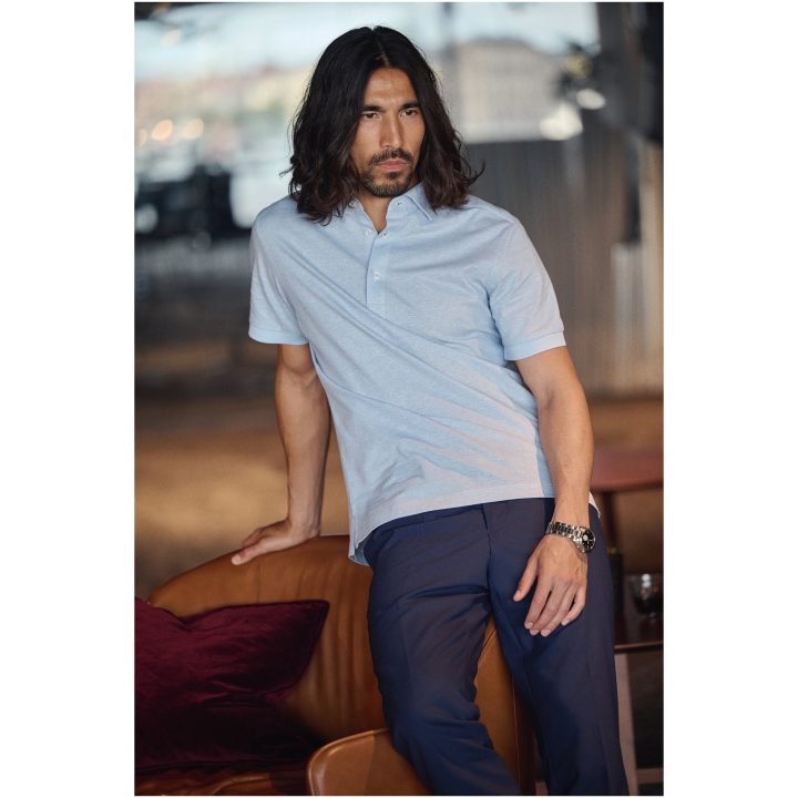Pikétröja IB133 S S Knitted Tailored Fit Sand J.Harvest & Frost XS 35/36 – billede 5