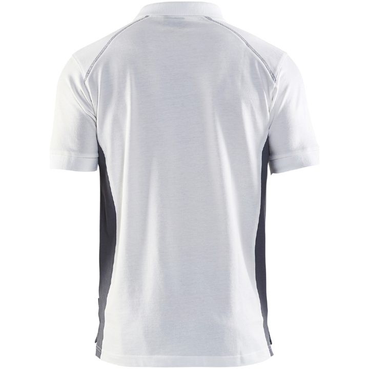 Piquétrøje 33241050 Hvid / Grå BLÅKLÄDER PIKÉTRØJE 33241050 VIT/GRÅ XS – billede 2