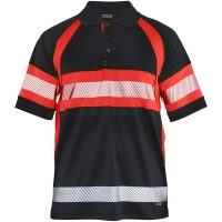Piquétrøje 33381051 Sort / Hivisrød BLÅKLÄDER