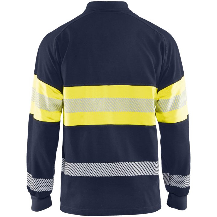 Piquétrøje 34381726 Marine / Hivisgul BLÅKLÄDER PIKÉTRØJE 34381726 MARIN/G XS – billede 2