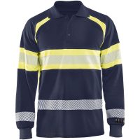 Piquétrøje 34381726 Marine / Hivisgul BLÅKLÄDER