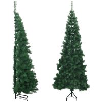 Plastjuletræ til hjørne grøn 180 cm PVC vidaXL
