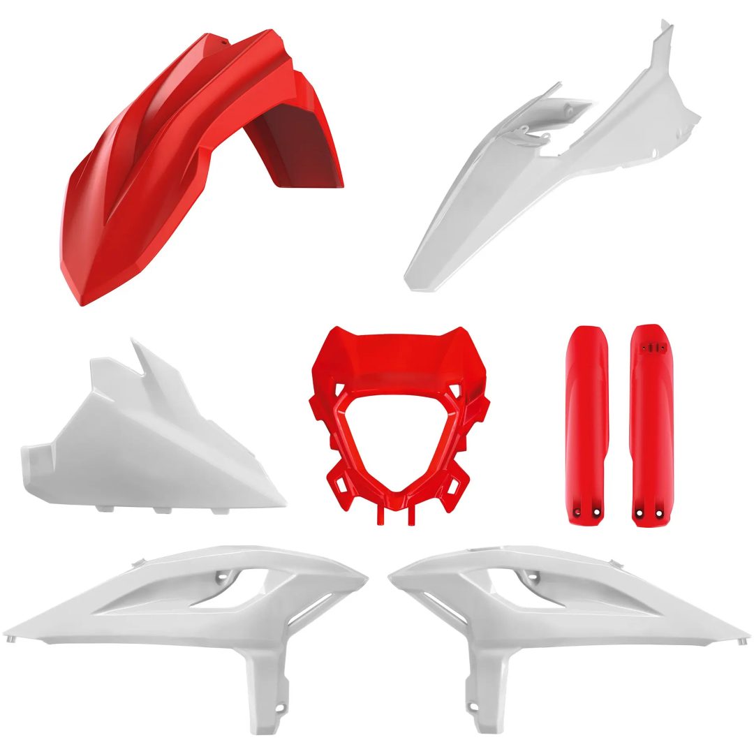 Plastkit MX Rød Hvid POLISPORT