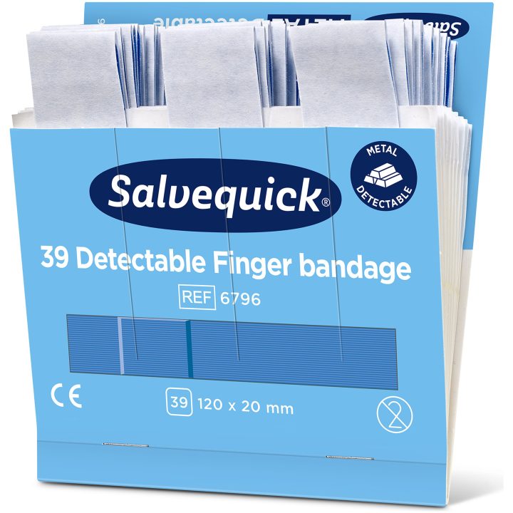 Plastre og sårrens Detekterbar Fingerforbinding Refill Blå Cederroth – billede 2