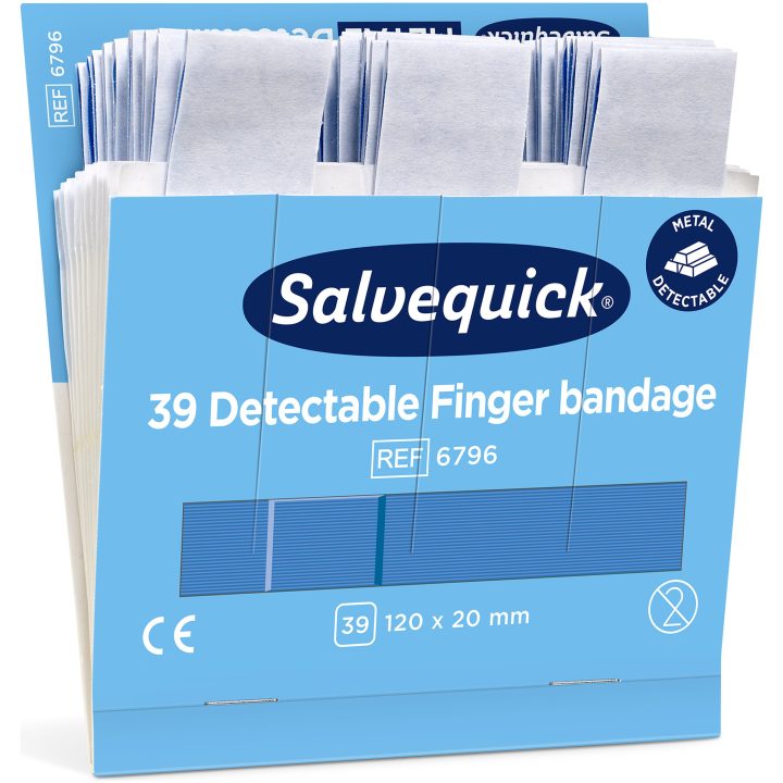 Plastre og sårrens Detekterbar Fingerforbinding Refill Blå Cederroth – billede 3
