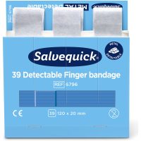 Plastre og sårrens Detekterbar Fingerforbinding Refill Blå Cederroth