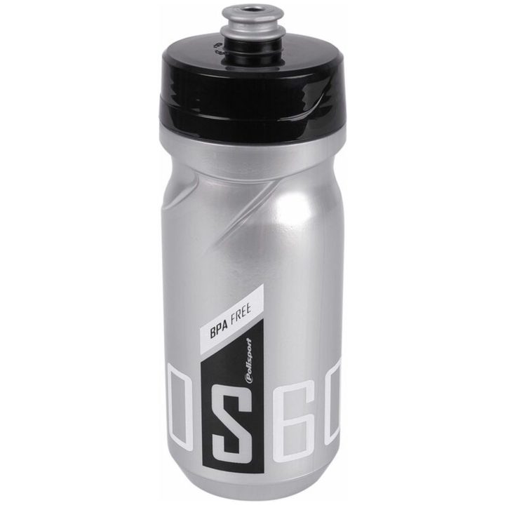 Polisport Vandflaske 600ml S600 Sølv/sort/hvid Skruelåg Polisport – billede 2