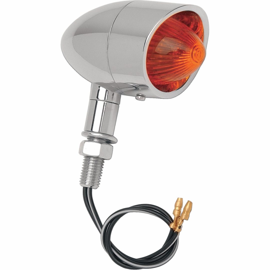 Positionslys Mini Retro-style Orange/Rød/Krom DRAG SPECIALTIES LIGHT, MINI-RETRO AMBR/RD