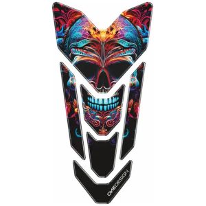 PRE-CUT TANKPAD GOLD ART SKULL