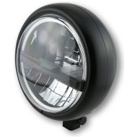 pro 5 3/4 inch LED headlight PECOS TYPE 5, matt black, black lens, bottom mount HIGHSIDER