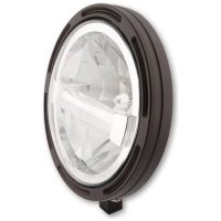 pro 7 inch LED headlight FRAME-R1 TYPE 4, black, bottom mount HIGHSIDER