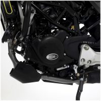 Race Series Left Crankcase Protection Cover (Ignition) - Black Husqvarna Svartpilen 125 R&G Racing