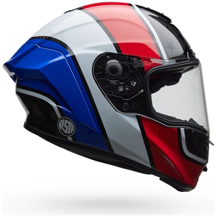Racing Hjelm Race Star Dlx Flex Rsd Blank Blå/hvid/rød BELL s – billede 3