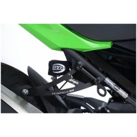 Rear Footrest Blanking Plates Black Kawasaki Ninja 400 R&G Racing