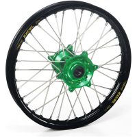 Rear KX+F 03-.. 19-2,15 Black Rim - Green Hub HAAN WHEELS