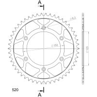 Rear Sprocket Steel RFE-8000:52 SUPERSPROX